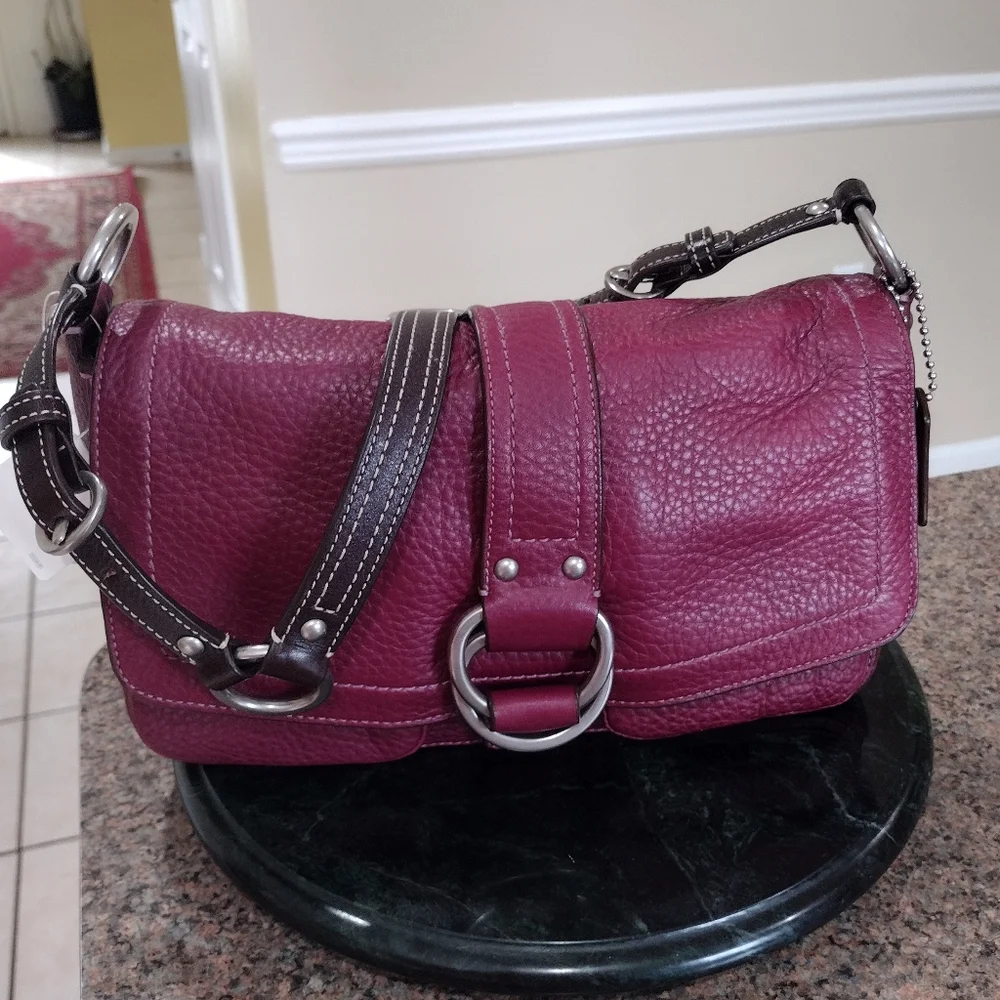 NWT Coach Chelsea Pebbled Leather Medium Shoulder Bag Purse Silver Hardw… - Picture 16 of 17